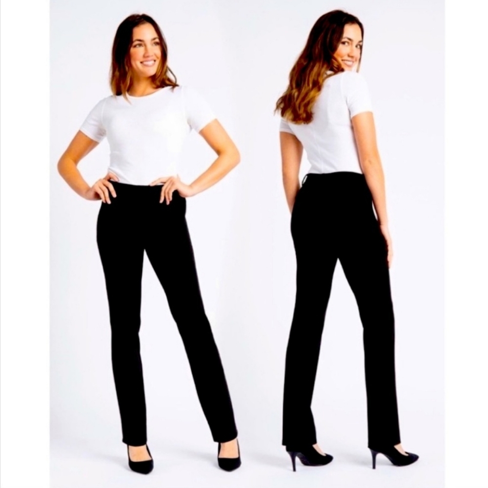 BETABRAND Straight Leg Black Classic Dress Pant Yoga Pants size Small Petite